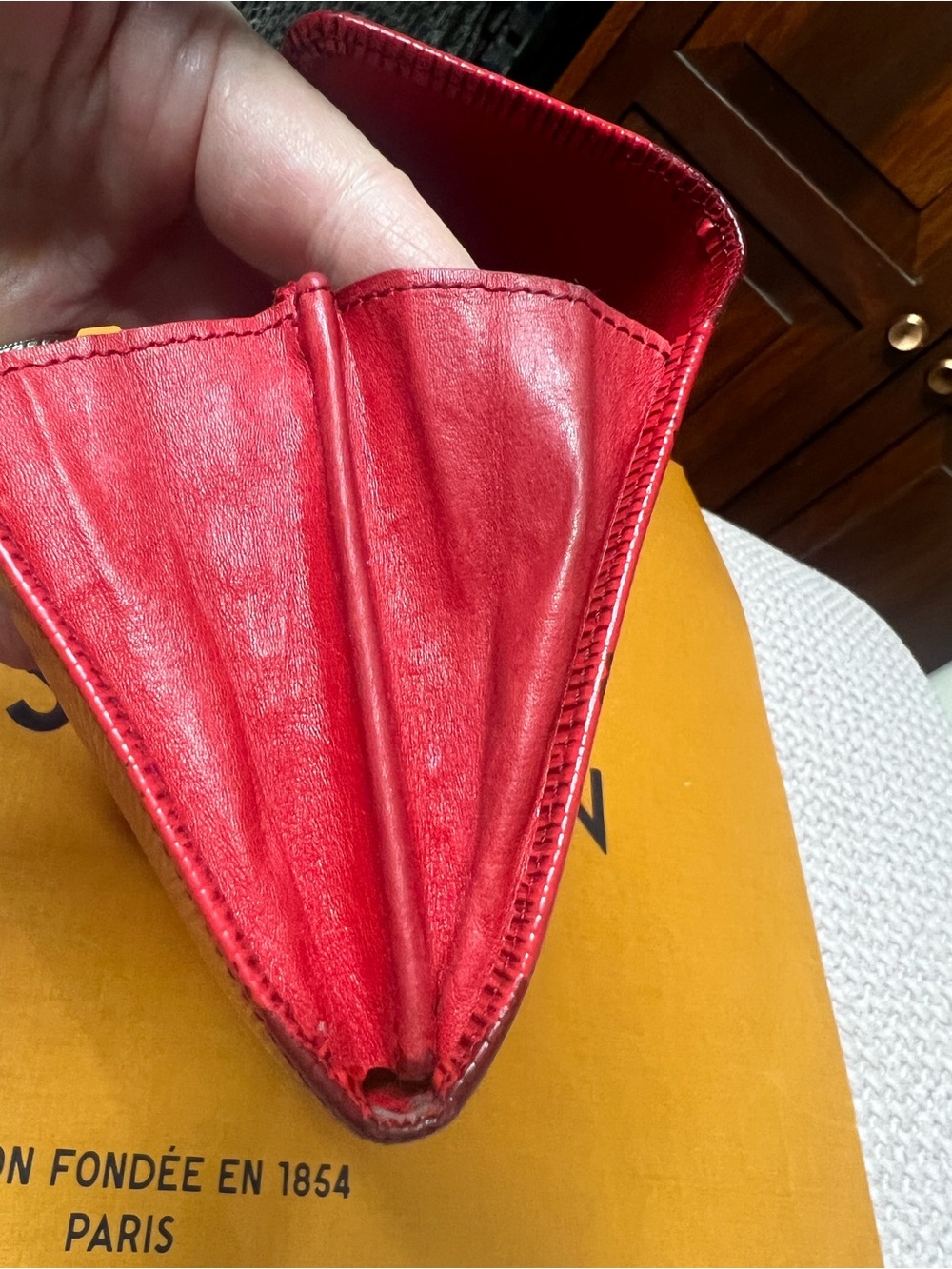 Louis Vuitton Red Epi Leather Continental Wallet - Picture 13 of 15